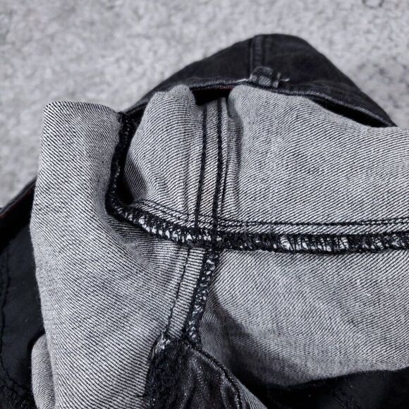 Hot Topic Lovesick Black Rolled Cuffed Jean Shorts Stretch Denim Size 5 - Picture 7 of 12